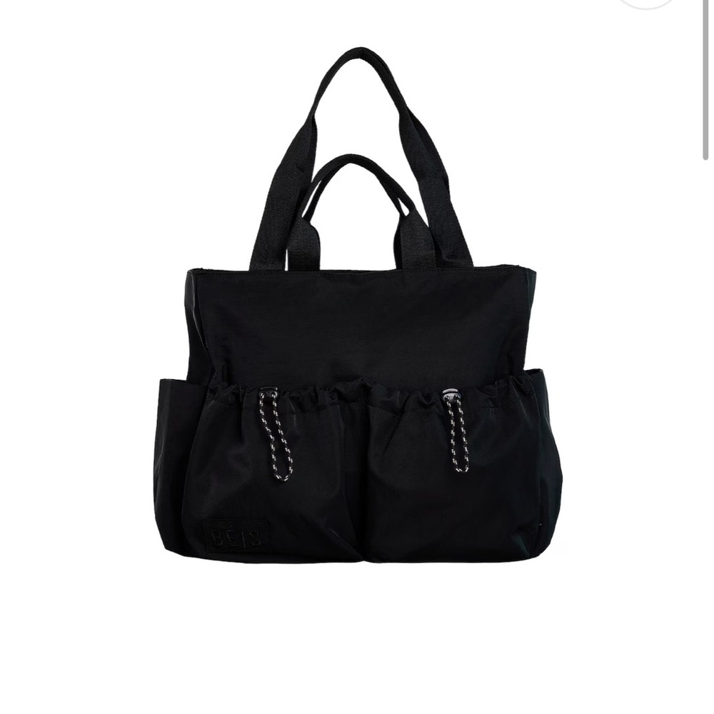 BEIS Black Sport Carryall Tote